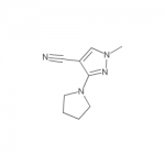 1H-Pyrazole-4-carbonitrile, 1-methyl-3-(1-pyrrolidinyl)-